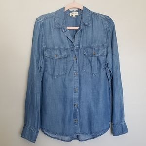 Cloth & Stone chambray long sleeve button shirt